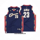 Camiseta Cleveland Cavaliers LeBron James #23 Hardwood Classics Azul