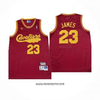 Camiseta Cleveland Cavaliers LeBron James #23 Mitchell & Ness Rojo
