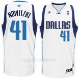 Camiseta Dallas Mavericks Dirk Nowitzki #41 Blanco