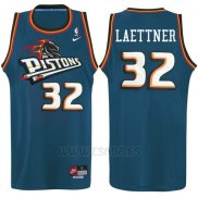 Camiseta Detroit Pistons Christian Laettner #32 Retro Azul