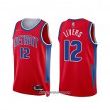 Camiseta Detroit Pistons Isaiah Livers #12 Ciudad 2021-22 Rojo