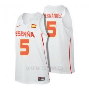 Camiseta Espana 2016 Rudy Fernandez #5 Blanco