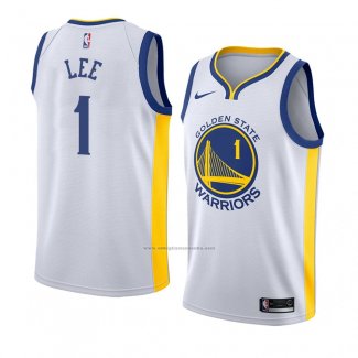 Camiseta Golden State Warriors Damion Lee #1 Association 2018 Blanco