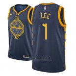 Camiseta Golden State Warriors Damion Lee #1 Ciudad 2018-19 Azul