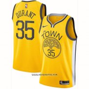 Camiseta Golden State Warriors Kevin Durant #35 Earned Amarillo