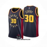 Camiseta Golden State Warriors Stephen Curry #30 Ciudad 2024-25 Azul