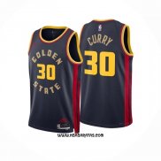 Camiseta Golden State Warriors Stephen Curry #30 Ciudad 2024-25 Azul