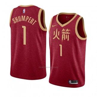 Camiseta Houston Rockets Iman Shumpert #1 Ciudad 2018-19 Rojo