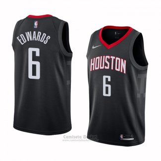 Camiseta Houston Rockets Vincent Edwards Statement #6 2017-18 Negro