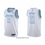 Camiseta Los Angeles Lakers Malik Monk #11 Ciudad 2021-22 Blanco