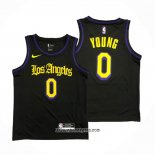 Camiseta Los Angeles Lakers Nick Young #0 Ciudad 2019-20 Negro