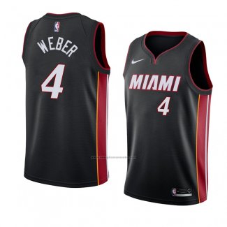 Camiseta Miami Heat Briante Weber #4 Icon 2018 Negro