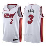 Camiseta Miami Heat Dwyane Wade #3 Association 2017-18 Blanco