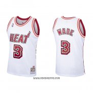 Camiseta Miami Heat Dwyane Wade #3 Hardwood Classics Blanco