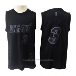 Camiseta Miami Heat Dwyane Wade #3 MVP Negro