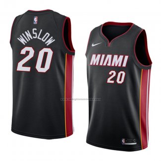 Camiseta Miami Heat Justise Winslow #20 Icon 2018 Negro