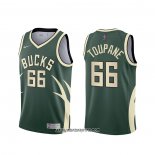 Camiseta Milwaukee Bucks Axel Toupane #66 Earned 2020-21 Verde
