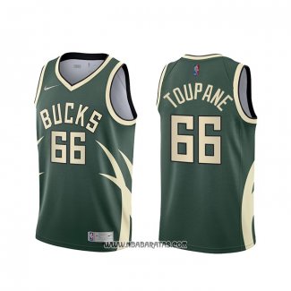 Camiseta Milwaukee Bucks Axel Toupane #66 Earned 2020-21 Verde