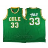 Camiseta NCAA LSU Tigers Shaquille O'Neal #33 Retro Verde