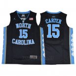 Camiseta NCAA North Carolina Tar Heels Vince Carter #15 Negro