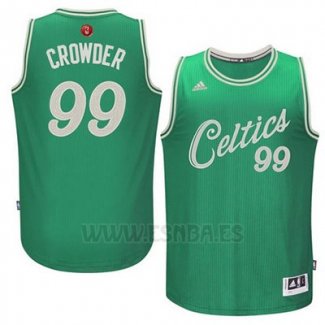 Camiseta Navidad 2015 Boston Celtics Jae Crowder #99 Verde