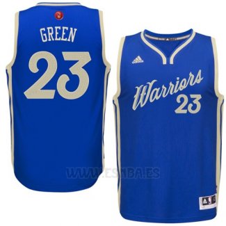 Camiseta Navidad 2015 Golden State Warriors Draymond Green #23 Azul