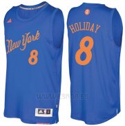 Camiseta Navidad 2016 New York Knicks Justin Holiday #8 Azul