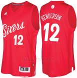 Camiseta Navidad 2016 Philadelphia 76ers Gerald Henderson #12 Rojo