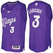 Camiseta Navidad 2016 Sacramento Kings Skal Labissier #3 Violeta