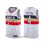 Camiseta New Orleans Pelicans Elfrid Payton #4 Earned Blanco