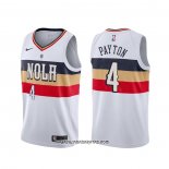 Camiseta New Orleans Pelicans Elfrid Payton #4 Earned Blanco