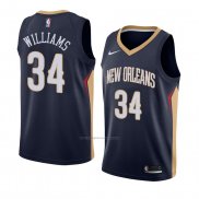Camiseta New Orleans Pelicans Kenrich Williams #34 Icon 2018 Azul