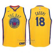 Camiseta Nino Golden State Warriors Omri Casspi Ciudad #18 2017-18 Oro