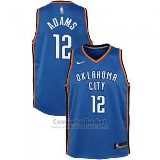 Camiseta Nino Oklahoma City Thunder Steven Adams Icon #12 2017-18 Azul