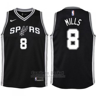 Camiseta Nino San Antonio Spurs Patty Mills Icon #8 2017-18 Negro