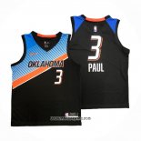 Camiseta Oklahoma City Thunder Chris Paul #3 Ciudad 2020-21 Negro