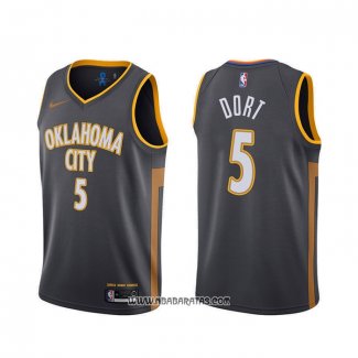 Camiseta Oklahoma City Thunder Luguentz Dort #5 Ciudad 2020 Gris