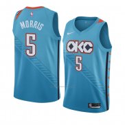 Camiseta Oklahoma City Thunder Markieff Morris #5 Ciudad 2018-19 Azul