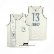 Camiseta Oklahoma City Thunder Paul George #13 Ciudad 2021-22 Blanco