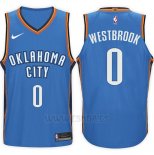 Camiseta Oklahoma City Thunder Russell Westbrook #0 2017-18 Azul