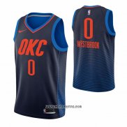 Camiseta Oklahoma City Thunder Russell Westbrook #0 Statement Azul