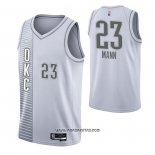 Camiseta Oklahoma City Thunder Tre Mann #23 Ciudad 2021-22 Blanco