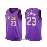 Camiseta Phoenix Suns Cameron Johnson #23 Ciudad 2018 19 Violeta