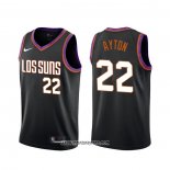 Camiseta Phoenix Suns Deandre Ayton #22 Ciudad 2019-20 Negro
