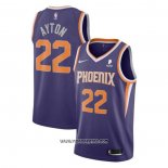 Camiseta Phoenix Suns Deandre Ayton #22 Icon 2021 Violeta