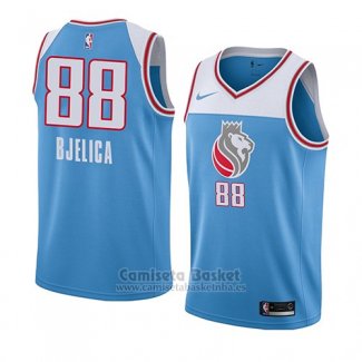 Camiseta Sacramento Kings Nemanja Bjelica #88 Ciudad 2018 Azul