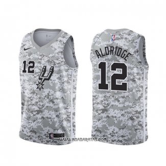 Camiseta San Antonio Spurs Lamarcus Aldridge #12 Earned Camuflaje