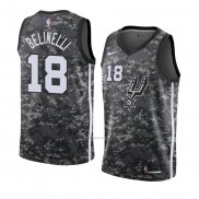 Camiseta San Antonio Spurs Marco Belinelli #18 Ciudad 2018 Gris2