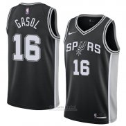 Camiseta San Antonio Spurs Pau Gasol Icon #16 2017-18 Negro