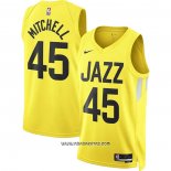 Camiseta Utah Jazz Donovan Mitchell #45 Icon 2022-23 Amarillo